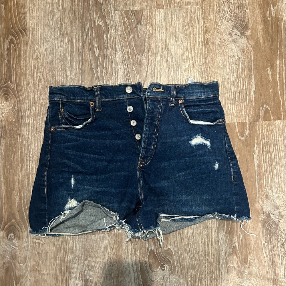 High waisted jean shorts